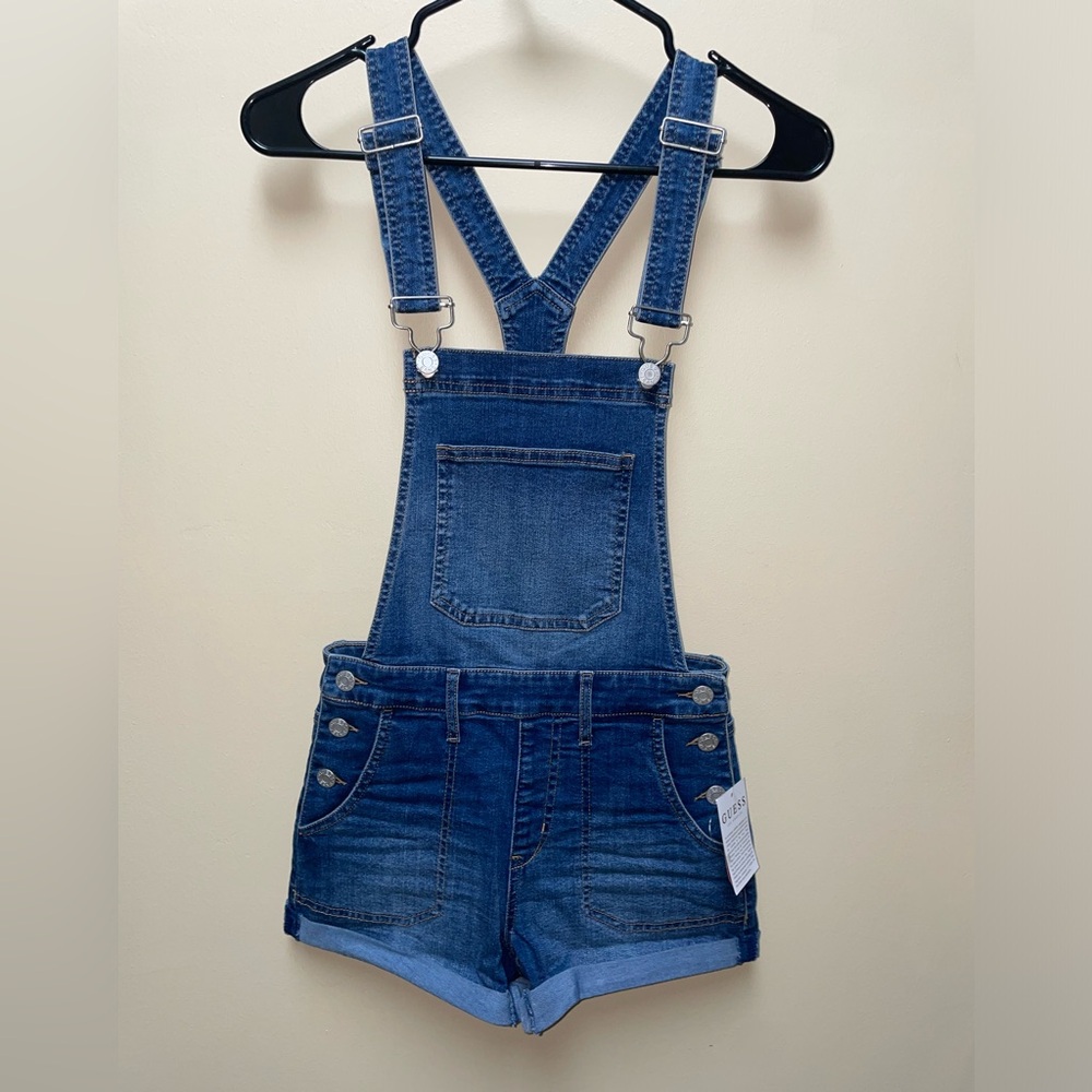 Denim Overall Shorts